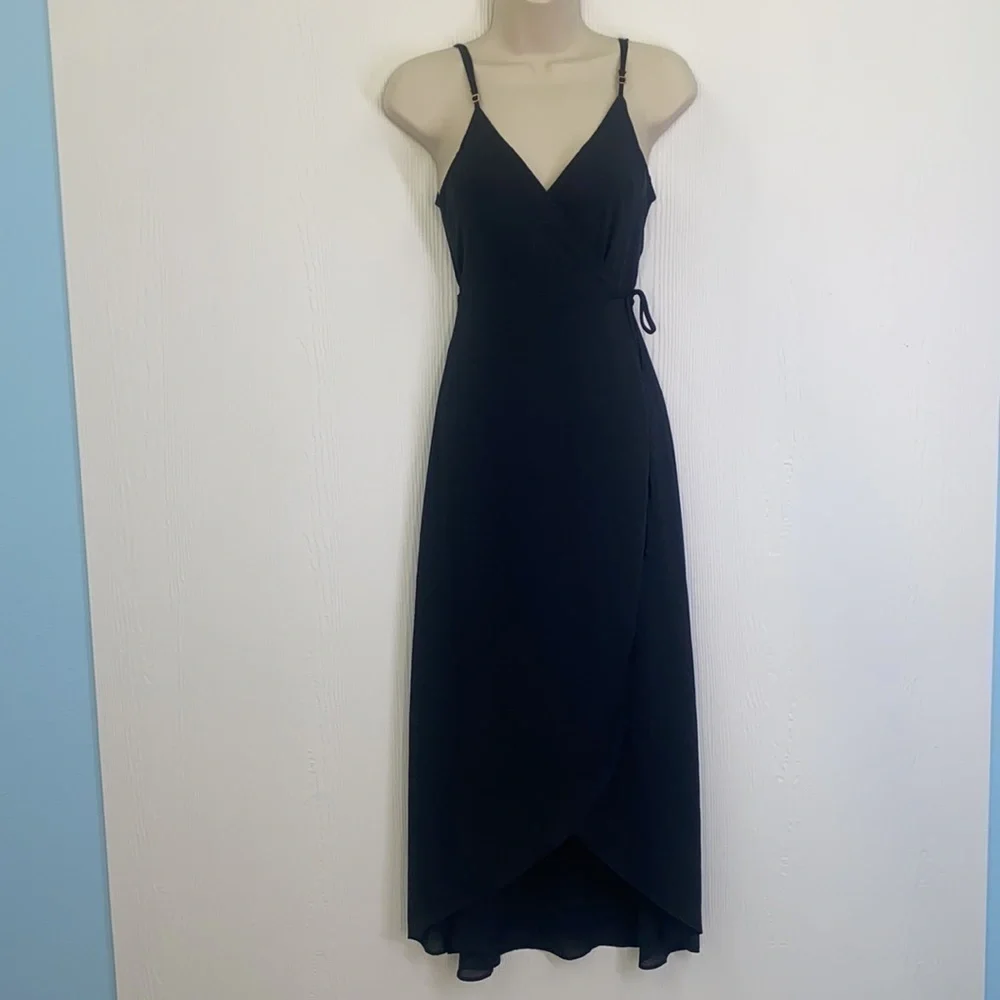 Show Me Your MuMu - Meghan Wrap Dress In Black Size Small